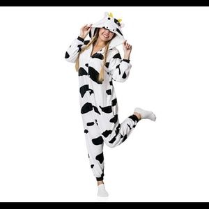 Women’s cow print onesie